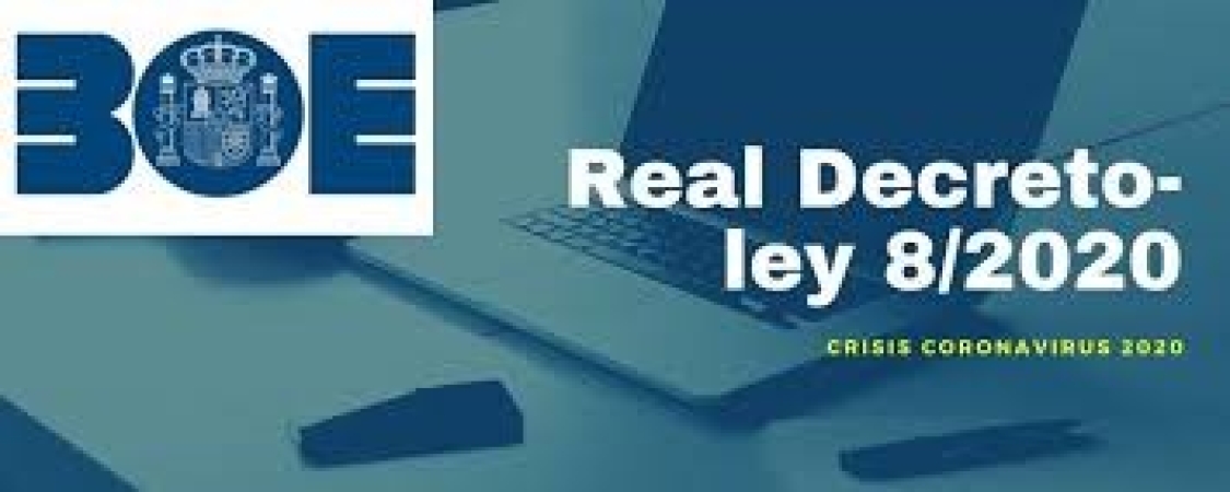 El pasado miércoles 18 de marzo se publicó en el BOE el Real Decreto-ley 8/2020 en virtud del cual el Gobierno aprobó una serie de medidas urgentes contra las incidencias del COVID-19.